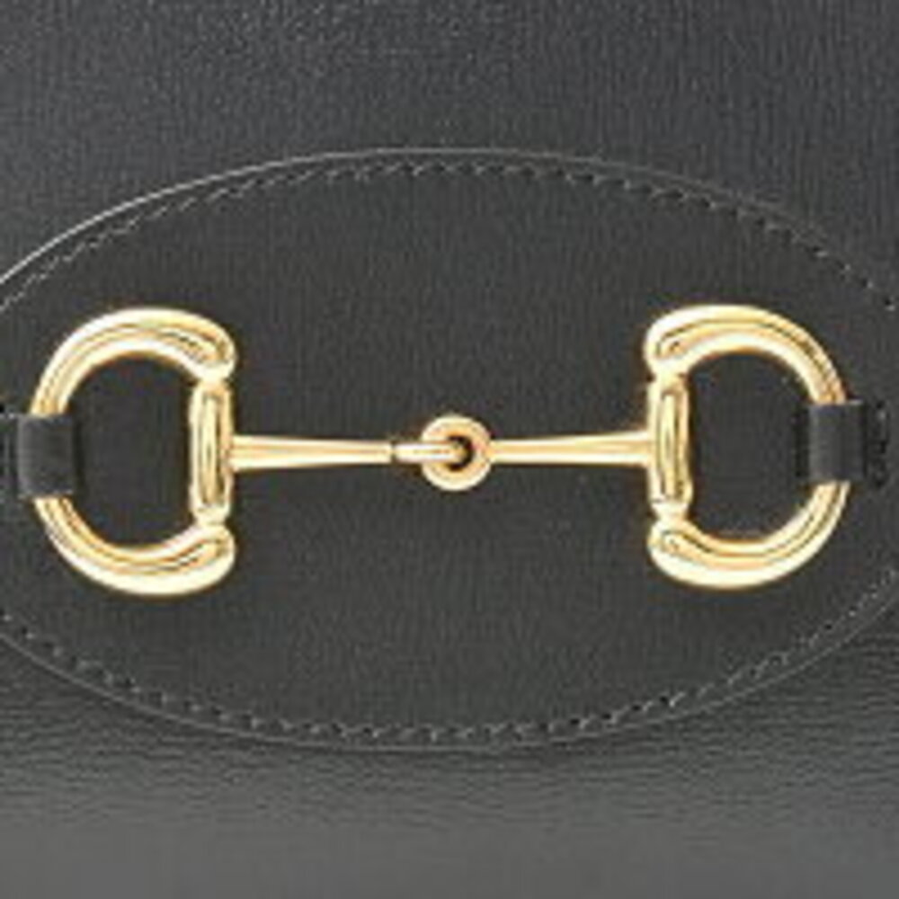 Gucci Horsebit Shoulder Bag Leather Black - Picture 5 of 10